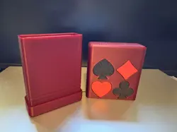 3D Printed Storage Box For Playing Cards. Red - Image 2