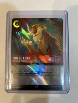 Disney Lorcana TCG Rise of the Floodborn Shere Khan Enchanted Card 212/204 - Image 1
