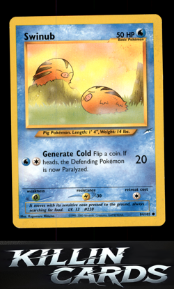 Swinub 084/105 Pokemon Common Neo Destiny Card LP - Image 1