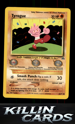 Tyrogue 66/75 Pokemon Common Neo Discovery Card LP - Image 1