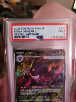 PSA 9 MEGA Gengar ex SAR 240/193 MEGA Dream ex M2a Pokemon Card Japanese 2025 - Image 2
