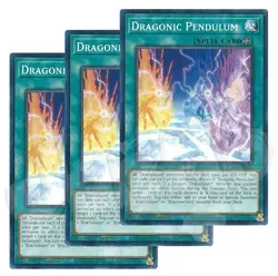 Yugioh - Dragonic Pendulum x 3 - 1st Edition LP - Plus Free Holographic Card - Image 1