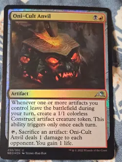 Oni-Cult Anvil FOIL (230) Kamigawa: Neon Dynasty NEO MTG Magic - Image 3