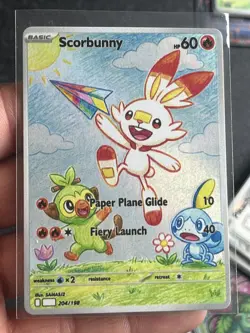 Scorbunny Fan Art Heroes Holo Mega Custom Evolutions Card #151 - Image 1