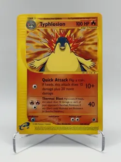 Typhlosion 64/165 Non-Holo Rare Card Expedition Base Set LP-MP Crease 1816 - Image 1