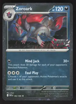 Zoroark 062/086 Pokemon TCG White Flare Stamped Promo NM - Image 1