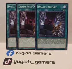 YUGIOH DRACO FACE OFF X3 COMMON LIGHT PLAYED BOSH UNLIMITED - Image 1