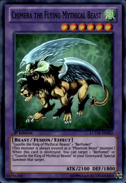 Chimera The Flying Mythical Beast - Super Rare 1st Ed. LCYW-EN052 - NM - YuGiOh - Image 1