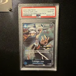 Bandai One Piece CCG Trafalgar Law P-009 2023 CS Celebration Foil PSA 10 - Image 1