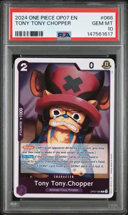 One Piece English 500 Years in the Future OP07-066 Tony Tony Chopper Foil PSA 10 - Image 1