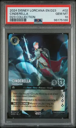 Disney Lorcana - Cinderella - Stouthearted - 2024 D23 Promos #2 - PSA 10 - Image 3