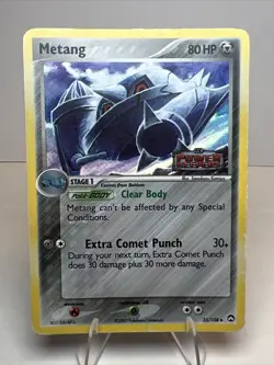DAMAGED Metang 35/108 Reverse Holo Power Keepers AUTHENTIC Pokemon Card - Image 1