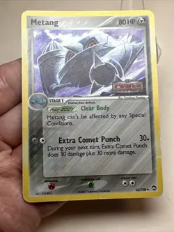 DAMAGED Metang 35/108 Reverse Holo Power Keepers AUTHENTIC Pokemon Card - Image 3