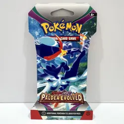 Scarlet & Violet Paldea Evolved Sealed Pokemon Card Sleeved Booster Pack - Image 1