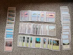 153 MTG Revised Vintage Basic Land Lot LP-MP Swamp Plains Island Forest Mountain - Image 1