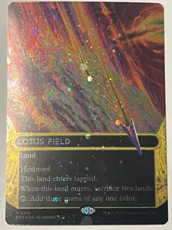 MTG Lotus Field - EOS 0113- Borderless Galaxy Foil - NM - FREE SHIPPING - Image 1
