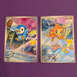 Pokemon TCG - Chimchar MEP 041 & Piplup MEP 042 - First Partner Collection - NM - Image 1