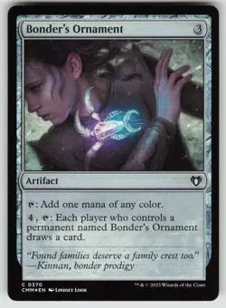 MAGIC: THE GATHERING BONDER'S ORNAMENT 370 C COMMANDER MASTERS NM FOIL - Image 1