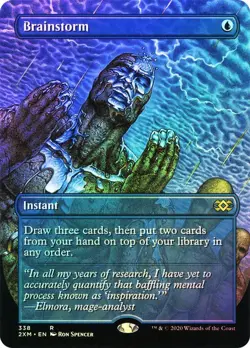 Brainstorm Foil Borderless Double Masters NM MTG - Image 1