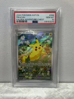 Pokemon PSA 10 Pikachu Promo 2024 #088 SVP Paldea Adventure Chest English - Image 1