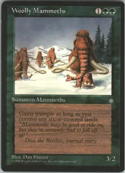 MTG Magic the Gathering Woolly Mammoths Ice Age - LP - Image 1