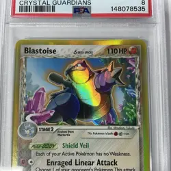 2006 POKEMON EX CRYSTAL GUARDIANS #2 BLASTOISE HOLO PSA 8 - Image 4