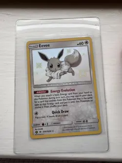 Pokemon TCG Eevee SV41/SV94 Hidden Fates Holo Card Shiny Mint / NM - Image 3