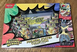 Pokemon TCG Ascended Heroes Mega Lucario Premium Poster Collection New Sealed - Image 1