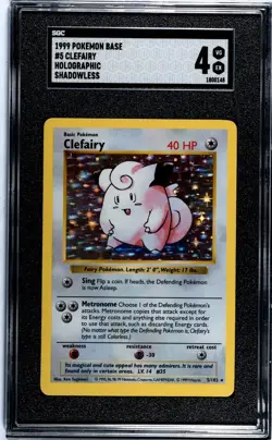 1999 POKEMON BASE SET SHADOWLESS #5 CLEFAIRY-HOLO SGC 4 - Image 1