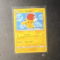 The Pokemon Company Ash's Pikachu SM113 SM Promo Regular 70 HP English - Image 1