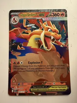 Mega Charizard Y ex 022/217 Double Rare Ascended Heroes Pokemon Near Mint - Image 1