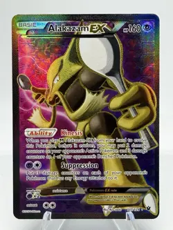 Alakazam EX Fates Collide 2016 Pokemon Full Art Ultra Rare Card 117/124 NM - Image 1
