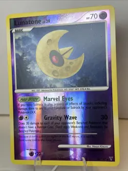 MP+ Lunatone 32/147 Reverse Holo Supreme Victors AUTHENTIC Pokemon Card - Image 1