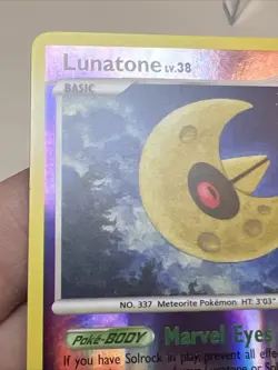 MP+ Lunatone 32/147 Reverse Holo Supreme Victors AUTHENTIC Pokemon Card - Image 4