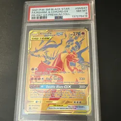 The Pokemon Company SM Black Star Promo Reshiram & Charizard GX SM247 PSA 8 - Image 1