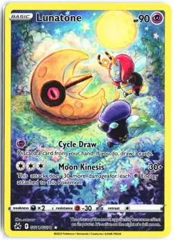 Lunatone GG11/GG70 Holo Crown Zenith Galarian Gallery Pokemon NM - Image 1