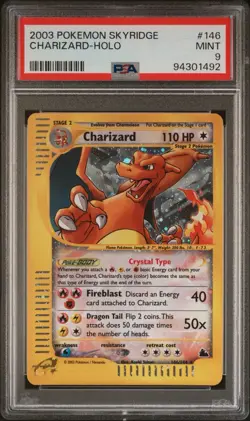 Pokemon 2003 Skyridge Crystal Charizard Holo PSA 9 #146 - Image 1
