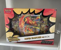 Pokemon TCG Mega Evolution Ascended Heroes Mega Emboar EX Box Brand New SEALED - Image 1