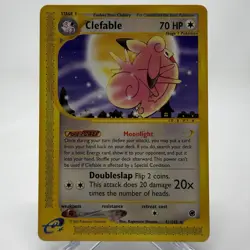 💥 CLEFABLE 2002 Pokemon Vintage # 41/165 Expedition E-Reader Non Holo Foil - Image 1