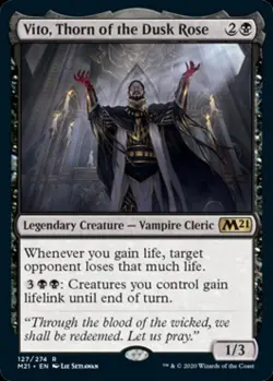 Vito, Thorn of the Dusk Rose - Medium Play MTG Magic 2021 Core Set - Image 1