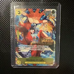 Bandai One Piece Card Game Prerelease Monkey D. Luffy P-036 Promo Foil Stamped - Image 1