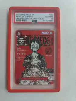 Red Luffy Promo Magazine PSA10 St21-014 JP One Piece TCG Card Game - Image 1