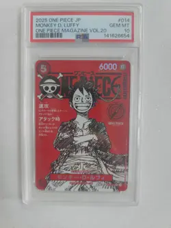 Red Luffy Promo Magazine PSA10 St21-014 JP One Piece TCG Card Game - Image 2