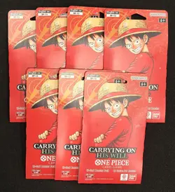 One Piece OP-13 Carrying on His Will Sleeved Booster Packs (LOT OF 7 ) - Image 1
