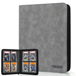 Graded Card Binder for PSA, CGC, PCG - Holds 40 Slabs, 4 Pockets, Grey - Image 1