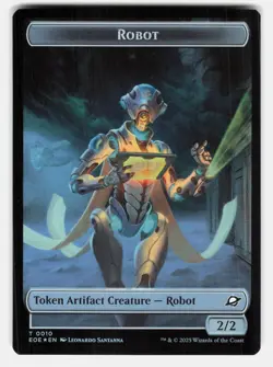 ROBOT // EMBLEM - TEZZERET, CRUEL CAPTAIN DOUBLE-SIDED TOKEN FOIL - Rahn NM/M - Image 2