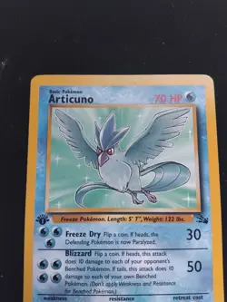 NM Pokemon Fossil 1st Edition Articuno Non-Holo VINTAGE WOTC - Image 5