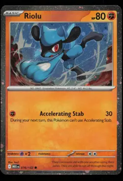 Riolu 076/132 Pokemon Mega Evolution COSMOS Promo Near Mint - Image 1