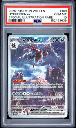 2025 POKEMON WHT EN-WHITE FLARE SPECIAL ILLUSTRATION RARE HYDREIGON EX PSA 10 - Image 1