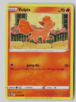 Vulpix 017/195 Common Silver Tempest Pokemon NM - Image 1